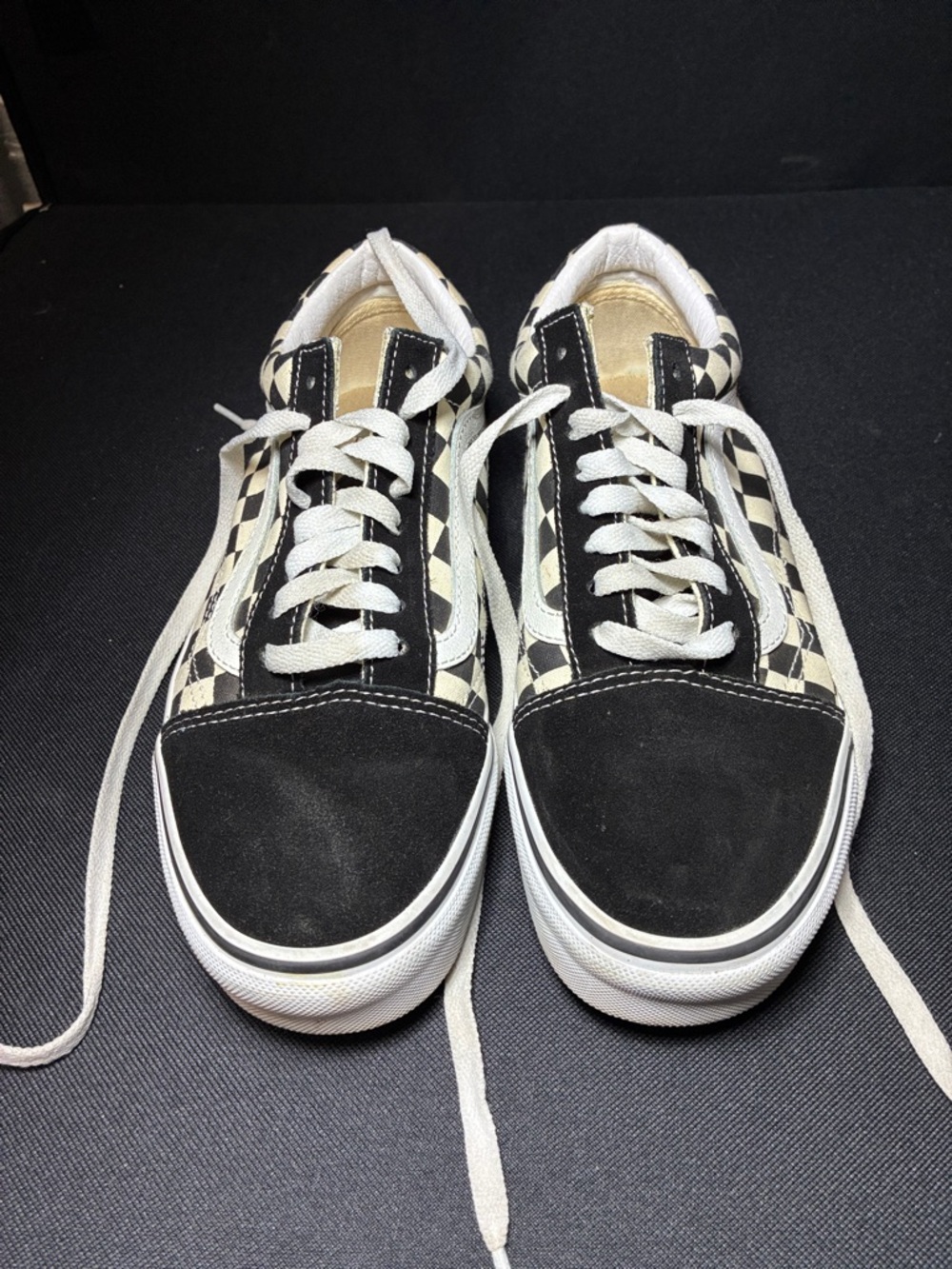 Vans Old Skool Shoe white and black USED